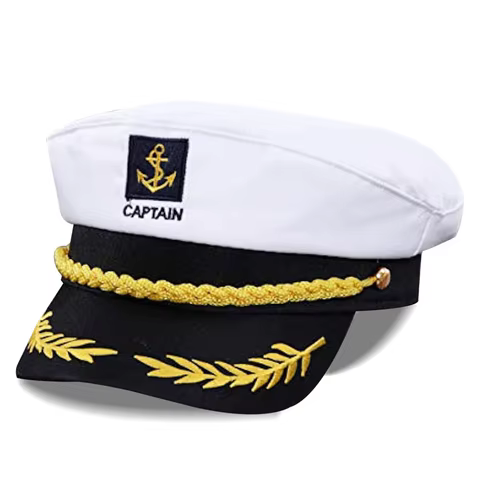 Adult Yacht Sailor Captain Hat Adjustable Men's and Women's Party Hat Makeup Ball Dressing Event Excellent Stylish Accessories 10 best sales yoga hat - №8