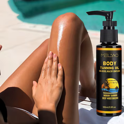 MELAO Tanning Oil Tanned Intensifier Get a Faster, Darker Sun Tan From Packed with Ultra Moisturizing Oils to Keep Skin Hydrated 8 best sales starbody tan - №1