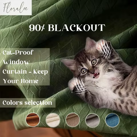 Anti-Cat Scratching Pet Curtain for Home Protection Solid Color Velvet Curtains for Living Dining Room Blackout Curtains Custom 10 best sales white velvet curtains - №4