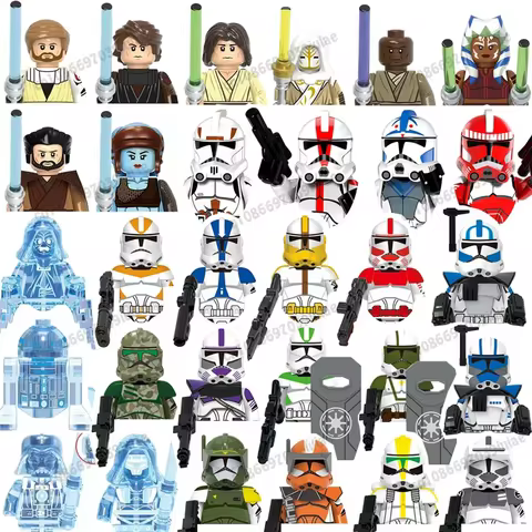G0058 G0064 Star Wars Clone Troopers 501st Regiment Imperial Stormtrooper Mini Robot Figure Toy Bricks Assembling Doll Present 8 best sales armadura clon star wars - №8