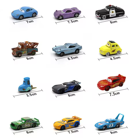 Cars Disney Pixar Cars Lightning McQueen Mater Jackson Storm The King Mater 1:55 Metal Alloy Car Toy Model Toys Children Gifts 12 best sales toy for boy - №7