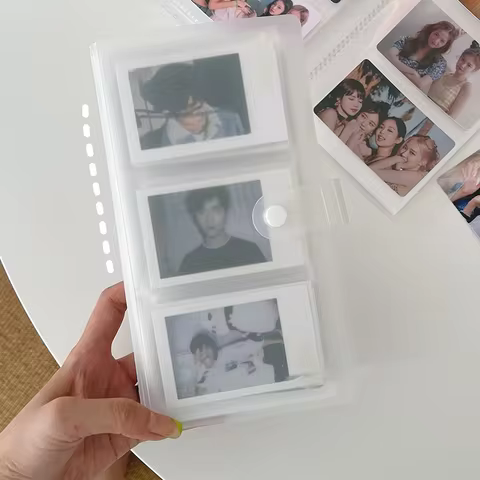 Transparent Photo Album Mini Polaroid Album Photo Card Train Ticket Card Collection Book Jewelry Card Album Photocards Holder 12 best sales photo album 9x13 - №11
