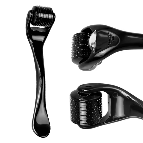 Titanium DRS 540 Derma Roller for Beard Hair Regrowth Growth Face Machine Skin Care Black Microneedle Roller Facial Beauty Tool 10 best sales cerave cream - №9