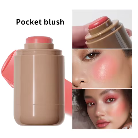 3-in-1Blush Stick Lasting Brightens Facial Cheek Stick Moisturizing Flash Lip Gloss Makeup Lip Gloss Face Rouge 8 best sales custom desk mat - №6