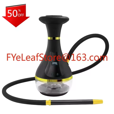 Luxury Electric Portable Stainless Acrylic Hookah Electric Shisha Hookah Set High Quality Shisha with LED display 12 best sales electric shisha - №5