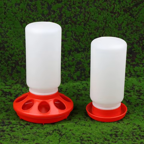 Poultry Thickened Feeder And Drinker Water Food Dispenser Automatic Chicken Birds Chick Waterer Feeding Bucket Container 10 best sales chicken drinker - №3