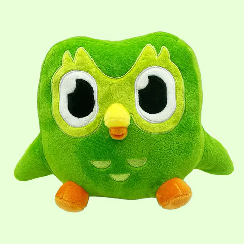 Green Duolingo Owl Plush Toy Duo Plushie Of Duo The Owl Cartoon Anime Owl Doll Soft Stuffed Animal Toy Children Birthday Gift 10 best sales pigeon plush toy - №8