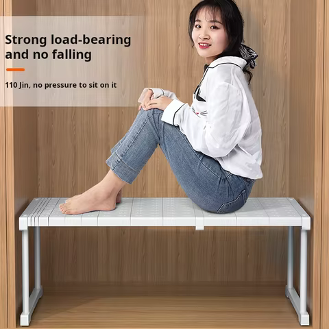 Adjustable Wardrobe Storages Multifunction Clothes Kitchen Shoe Rack Closet Room Bathroom Shelf Divider Organizer 6 best sales closet dividers - №5
