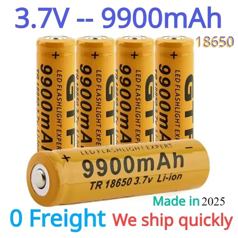 2025 New 18650 Battery High Quality 9900mAh 3.7V 18650 Lithium ion Battery Rechargeable Battery for Flashlight Quality Assurance 12 best sales 18650 4s26 - №11