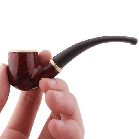 1PC Mini Portable Boss Small Pipe Resin Bend Simple Novice Practice Pipe 6 best sales mini pipe - №6