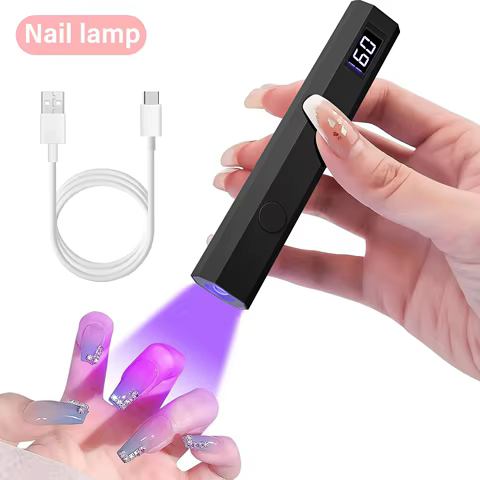YIKOOLIN UV Light for Gel Nails Mini UV Nail Lamp Professional LED Light for Curing Gel Polish 2 Timing Modes for DIY Home Salon 10 best sales gel lamp - №7