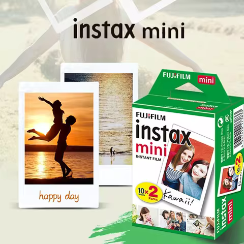Fujifilm Instax Mini Film White Edge 10-100 Sheets of Film Photo Paper For FUJI Instant Photo Camera Mini 12 11 Mini 9 8 7s Evo 6 best sales fake instax mini - №2