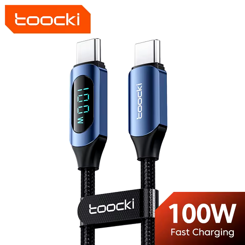 Toocki 100W Type C to Type C Cable PD Fast Charging Charger USB C to USB C Display Cable For Macbook iPad Data Cord Wire 8 best sales anker powercore - №7