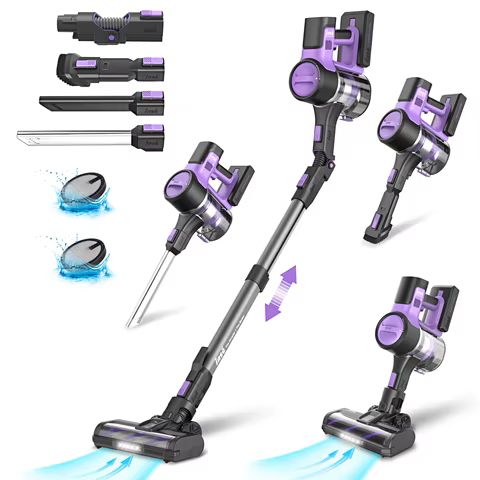INSE S10 Cordless Vacuum Cleaner, 6-in-1 Stick Vacuum with 30Kpa 350W Suction, Max 50 Min Runtime Rechargeable Vacuum Cleaner 10 best sales dyson sv17 - №9