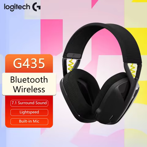 Logitech G435 LIGHTSPEED Bluetooth Wireless Gaming Headset Surround Sound Headphone Over-Ear For PC Laptop Games And Music 8 best sales hokery - №5