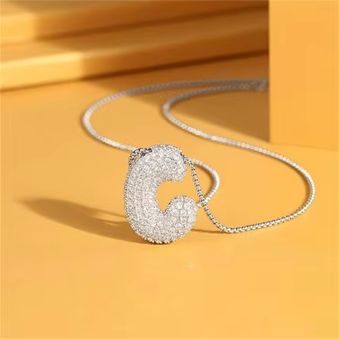 12 best sales balloon letter necklace - №10