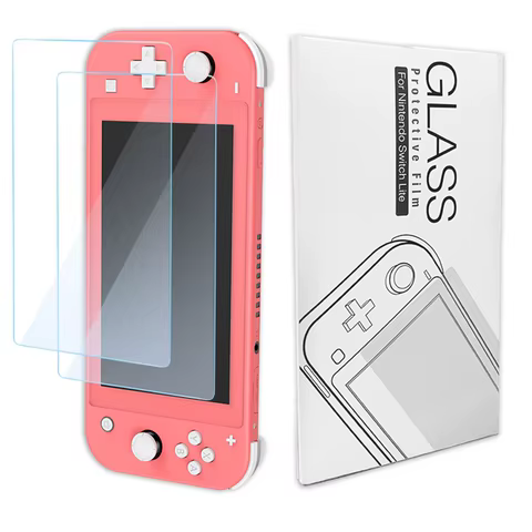 2 Pcs Tempered Glass Switch Screen Protector Premium HD Clear Anti-Scratch Screen Protector for NS Switch/lite/OLED 12 best sales nintendo switch lite protector - №11