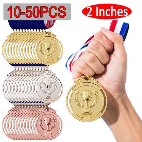 50-10PCS Zinc Alloy Round Winner Medals 2 8 best sales medals - №4