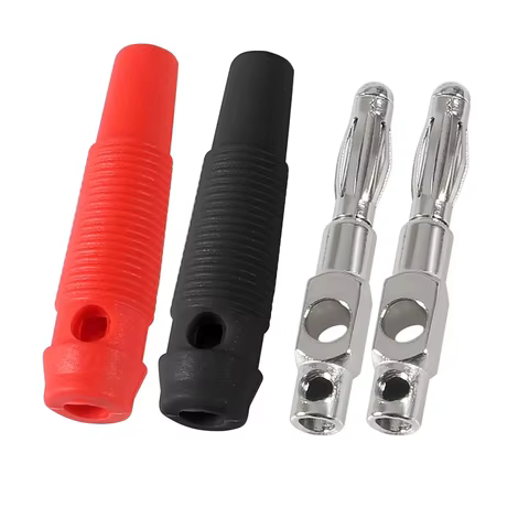 10Pcs 32A High Current Screw Type 4mm Banana Plugs Male Stackable Connector Speaker Cable Adapter 4mm High Current Banana Plugs 10 best sales banana hifi - №1