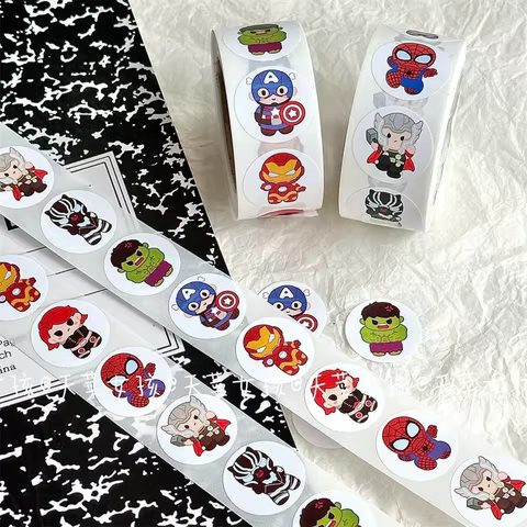 500pcs Disney Marvel Avengers Super Hero Roll Stickers DIY Skateboard Laptop Motorcycle Phone Decoration Stiker Reward Gift Toys 8 best sales ticket to ride board game - №1