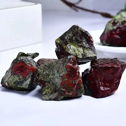 Natural High Quality Dragon Bloodstone Raw Rough Mineral Specimens Energy Healing Reiki Stone Home Room Decoration 8 best sales dragon blood stone - №4