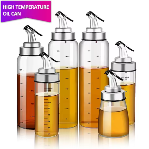 180/300/500ml Cooking Seasoning Oil Bottle Sauce Bottle Glass Storage Bottles for Oil and Vinegar Oil Dispenser For Kitchen 6 best sales beverage dispenser glass - №6