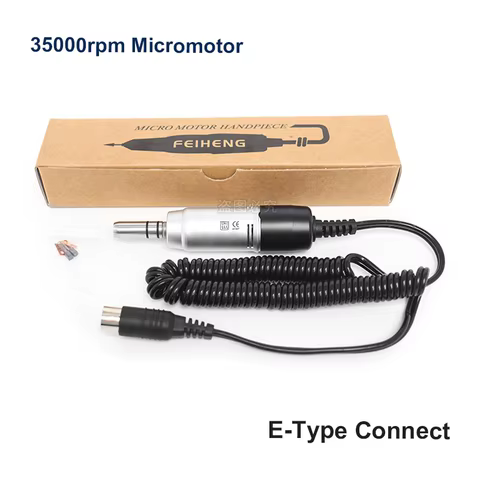 Dental Lab 35000rpm Micromotor E-Type Electric Motor / Contra Angle / Straight Nosecone Handpiece Polishing Dentistry Equipment 8 best sales dental motor - №2