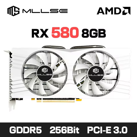 MLLSE AMD Radeon RX 580 8GB 2048SP Gaming Graphics Card GDDR5 256Bit PCI-E 3.0 ×16 8Pin Radeon GPU Rx 580 8g Game Video Card 8 best sales gtx 1080 shroud - №2