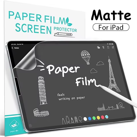 Like Paper Film Screen Protector For Ipad Pro 13 12.9 11 2025 M4 Air 4 5 3 10th 9th 8th 7th Generation Mini 6 7Matte Film Writer 6 best sales lenovo tab p12 pro - №3