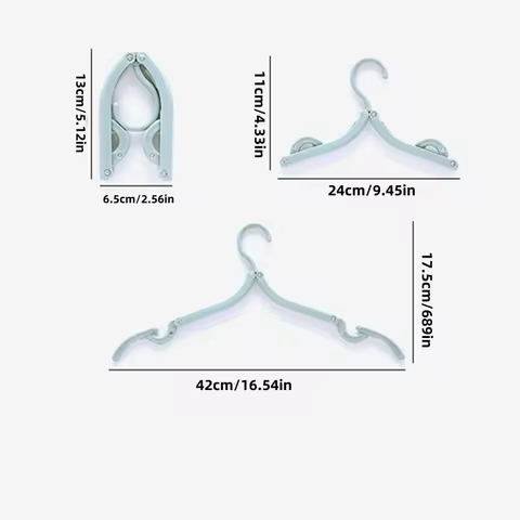 5pcs/10pcs Foldableable Portable Clothes Hanger Travel Portable Clothes Hanging Rack Multi-functional Storage Home Business Trip 8 best sales clothes hangers bulk - №7