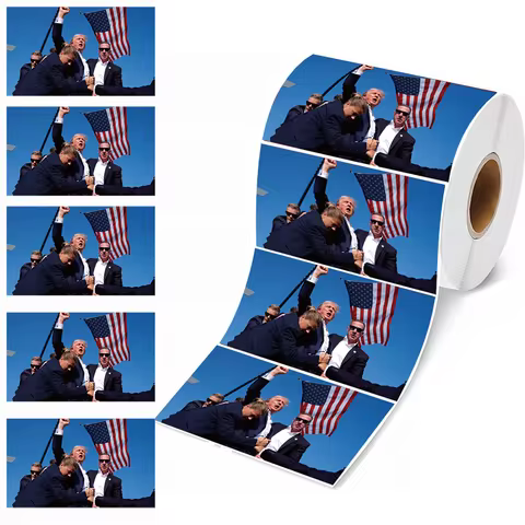 2024 Donald Trump Stickers Roll 200 Pcs - Funny Presidential Election USA American Flag Decals 10 best sales trump stickers - №4