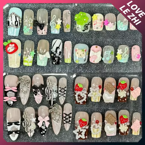 8 best sales hello kitty fake nails - №7