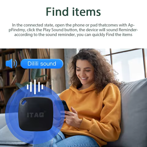 Smart Bluetooth GPS Tracker with Find My APP Anti Lose Reminder Device for Phone ITag Locator MFI Rated Locator Keys Pets Finder 12 best sales bluth - №11