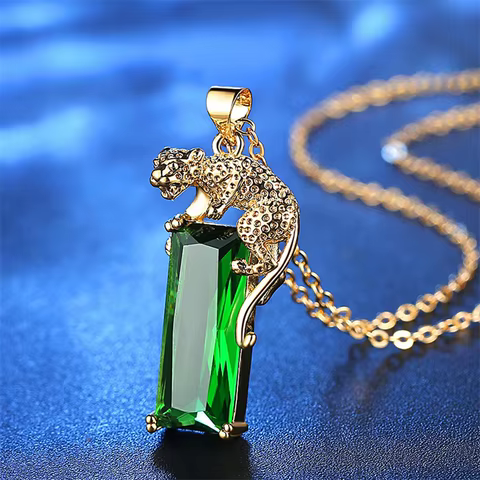 10 best sales leopard necklace - №7