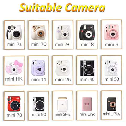 Fujifilm Instax Color Mini Film Instant 10-50 Sheets Black Frame Macaron Rainbow Photo Paper for Mini 12 11 9 8 7s 70 50 90 SP-2 6 best sales fake instax mini - №4