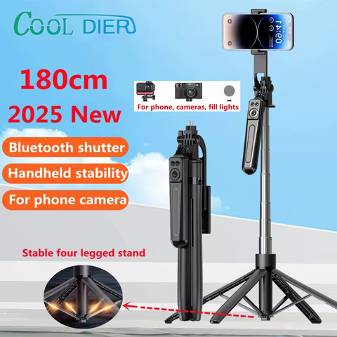COOL DIER New Tripod for Smartphone Camera,Tripods Stand with Bluetooth shutter,Wireless Selfie Stick brackets with Phone Holder 8 best sales phone mount for tripod - №6
