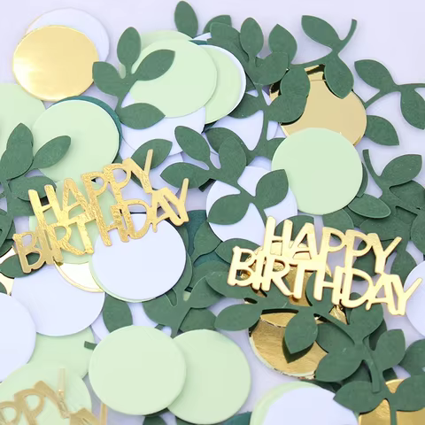 200Pcs Sage Green Confetti, Baby Shower Glitter Confetti Birthday Party Table Confetti for Wedding Nursery Decor Supplies 12 best sales confetti wedding - №10