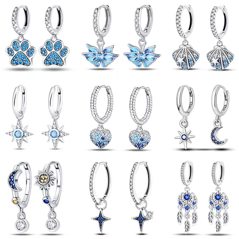6 best sales pandora 925 original aretes - №6