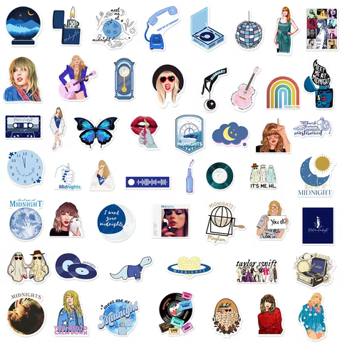 200Pcs Taylor Swift Music Stickers Waterproof Stickers for Water Bottle Laptop Skateboard Car Bumper Computer for Boys Girls 6 best sales taylor swift patches - №4
