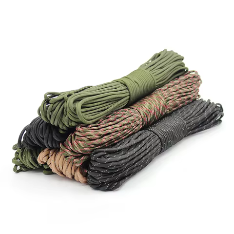7 Cores 550 Paracord Cord 5 15 30 M Dia.4mm For Outdoor Camping Survival Lanyard Parachute Rope Hiking Tent Accessories 8 best sales fish collagen - №3