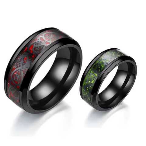 02 2024 Dragon Ring For Men Women Wedding Stainless Steel Jewelry 8 best sales dragon jewelry - №5
