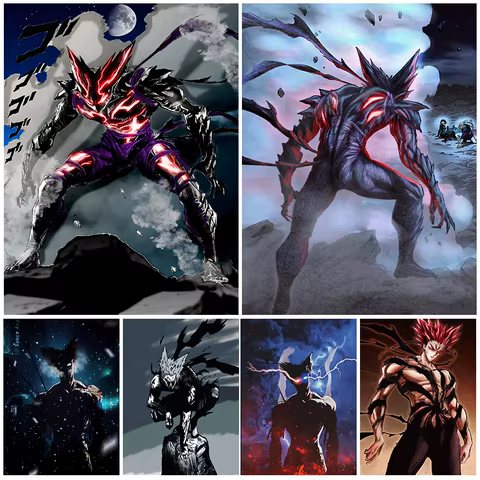 Hero Hunter Garou One Punch Superman Animation Art Poster And Prints Home Decor The Strongest Villain Wall Art Canvas Painting 8 best sales one punch man poster - №6