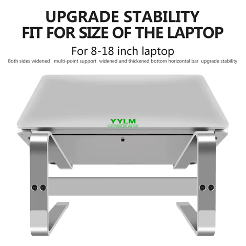 Aluminum Laptop Stand Notebook Riser Holder For Macbook Air 13 iPad Pro Dell HP Lenovo Xiaomi Computer Tablet Support Ordinateur 6 best sales lenovo keyboard - №6