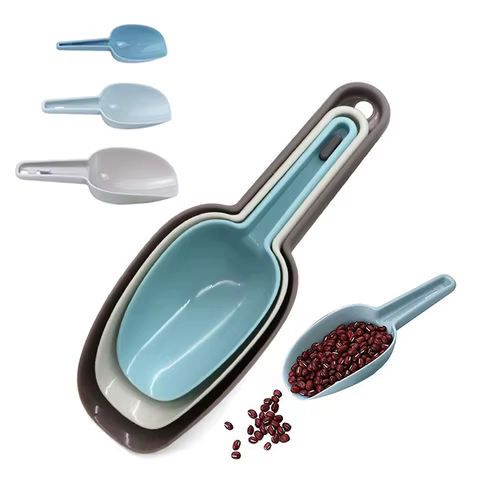 3Pcs Plastic Ice Shovel For Candy Dessert Grain Flour Measuring Scoop Serving Kitchen Bar Gadgets Accessories Tool 10 best sales flour scoop - №4