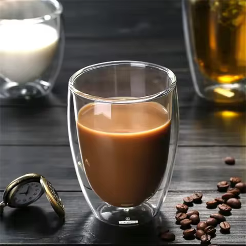 5 Sizes Double Wall Insulated Glass Cup Clear Espresso Coffee Mugs Handmade Beer Mug Tea Milk glass Whiskey Glass Cups Drinkware 12 best sales nicotine liquid - №10