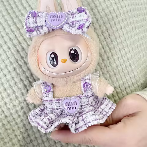 17cm Mini Plush Doll'S Clothes Outfit Accessories For Korea Kpop Exo Labubu Idol suit Clothing Gift,Only clothes and no dolls 8 best sales monchhichi - №8