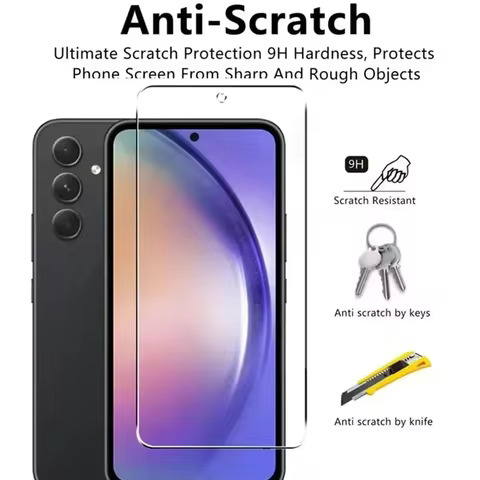 5Pcs Screen Protector for Samsung Galaxy A55 A54 A13 A53 A52 A12 A22 A33 A32 A51 A52S A35 A72 A71 A14 S10E S20FE Tempered Glass 8 best sales display touch samsung a31 original - №6