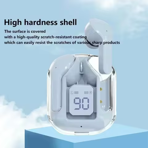 T2 Tws Wireless Bluetooth Headset Transparent Headphones ENC Power Digital Display Stereo Sound Earphones for All Smartphones 8 best sales bateria redmi note 7 - №7