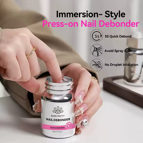BORN PRETTY 80ml Press-On Nail Debonder 5S Quick Remover False Nail Tips Debonder Removing Glue Faster Dissolve Liquid Manicure 12 best sales debonder - №6