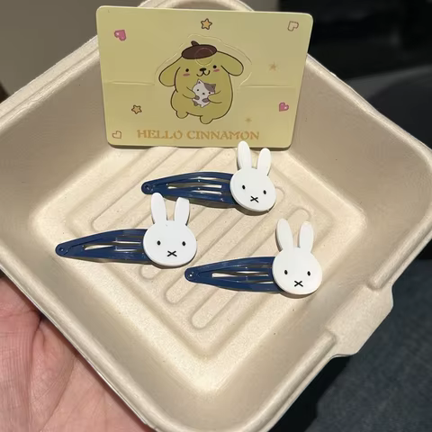 Cute Miffy Kawaii Cartoon Hair Tie Hairpin Sweet Bangs Clip Side Clip Girl Birthday Christmas Gift 10 best sales miffy sticker - №3